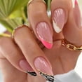 thumbnail image 1 of Rynn&Rae W194 Almond Short Medium Long Press on Nails Tips Full Cover Fake French Blue Black Pink White Red Summer Uñas Postizas 24 ct/pk, 1 of 4
