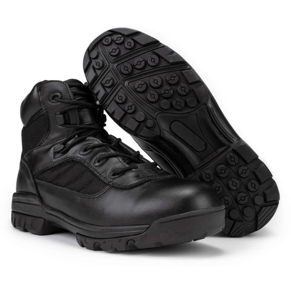 Ryno Gear 6" Coolmax Tactical Combat Side Zip Boots (Black)