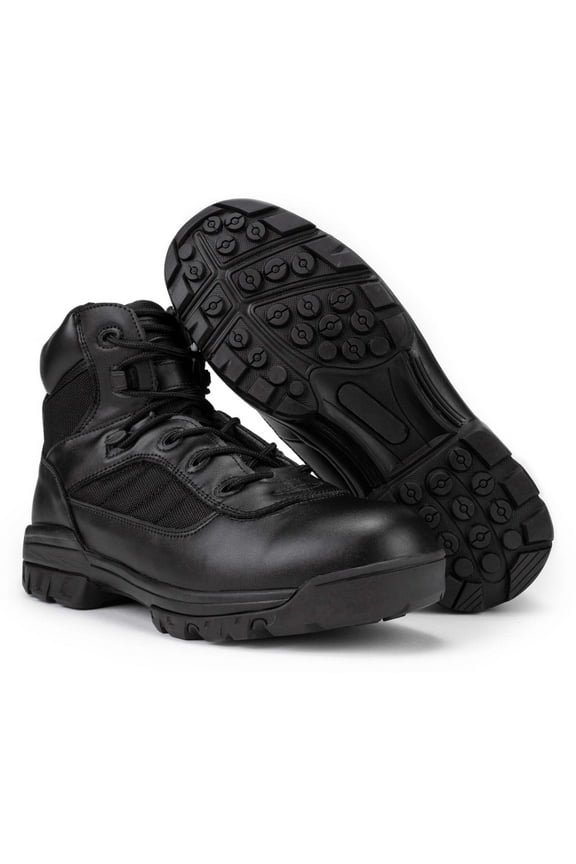 Ryno Gear 6" Coolmax Tactical Combat Side Zip Boots (Black)