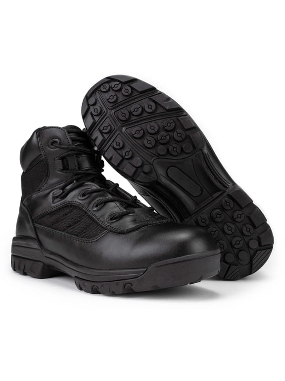 Ryno Gear 6" Coolmax Tactical Combat Side Zip Boots (Black)