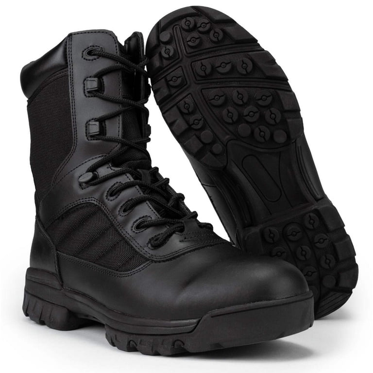 Ryno Gear 8 Coolmax Tactical Combat Side Zip Boots Black