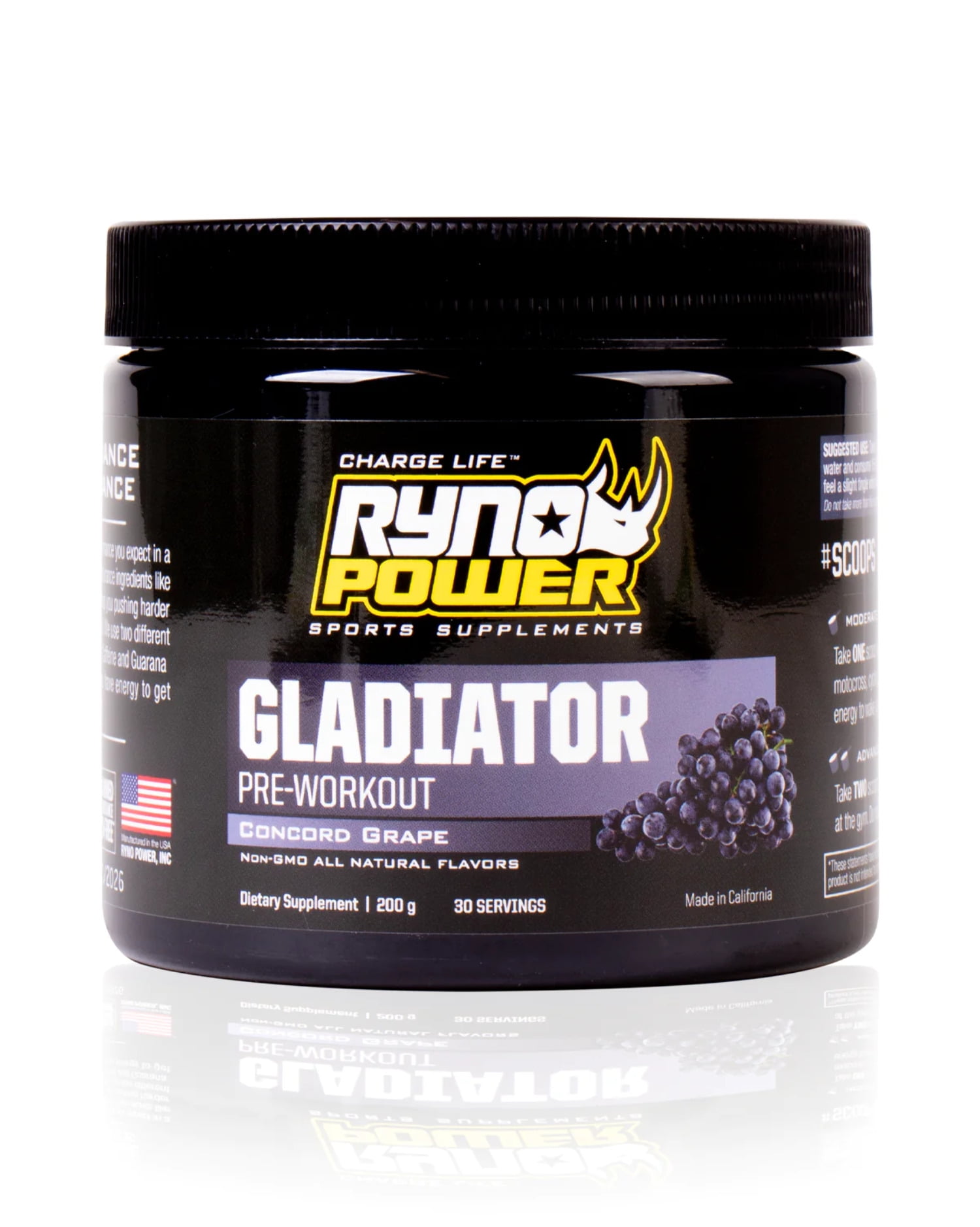 Ryno Power Gladiator PreWorkout Drink Mix Strawberry Lemonade, 30
