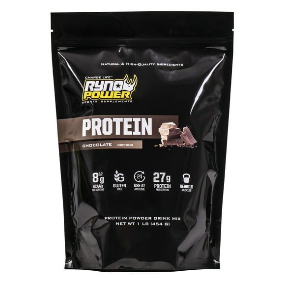 Ryno Power Protein Powder Drink Mix, Chocolate, Pouch, 10 servings
