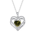 thumbnail image 1 of Mother's Day Gifts for Women, I Love You Always and Forever Necklace, Sterling Silver Heart Pendant with Birthstone, Jewelry Gifts for Mother, Girlfriend, Lover, Wife, 1 of 8