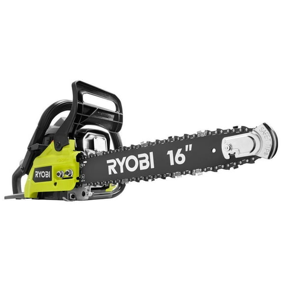 Ryobi 16” 37cc 2-Cycle Gas Powered Chainsaw, Anti-Vibe Handle, Automatic Oiler, Safe-T-Tip