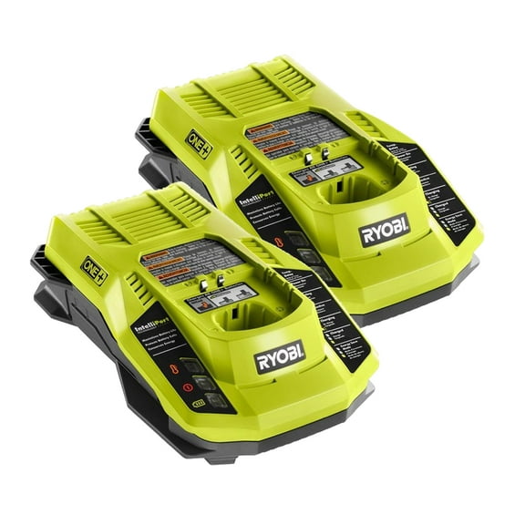 Ryobi 18 Volt P117 2 Pack Dual-Chemistry Battery Charger # 140185011-2PK