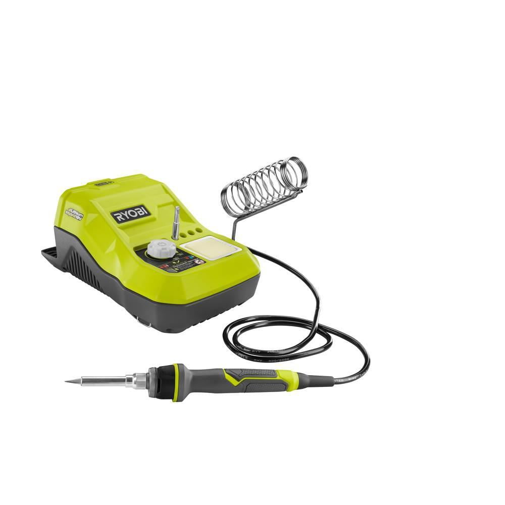 Ryobi 18V ONE+ Hybrid Soldering Station with Fine Point Tip, Solder Coil and Sponge
