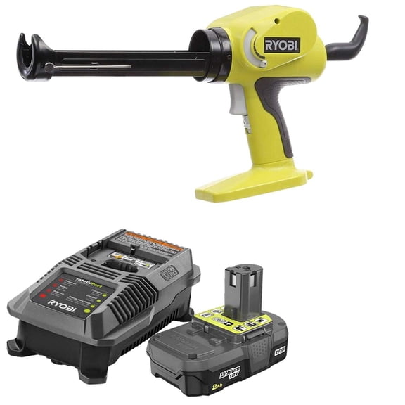 Ryobi 18V ONE+ Power Caulk Adhesive Gun P310G with P163 charger and 2Ah battery
