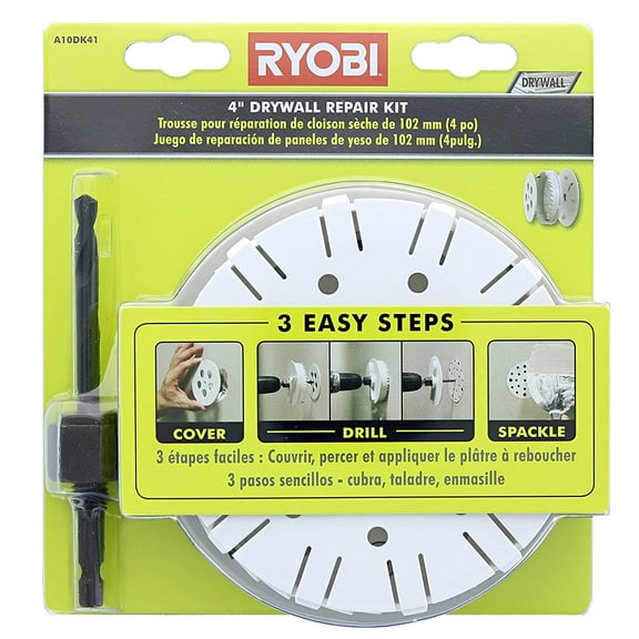 Ryobi A10DK41 Drywall Repair Kit with Hole Saw and Drill Bit