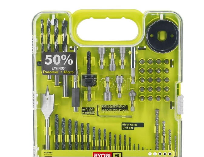 Ryobi Multi-Material Drill and Drive Kit (60-Piece) - Walmart.com