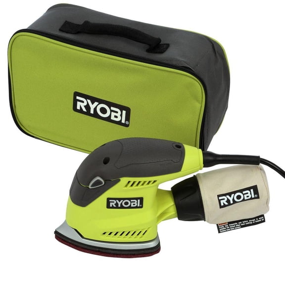 Ryobi Corner Cat Sander 1.2 Amp Swirl Free Finish Power Tool Corner Pad New