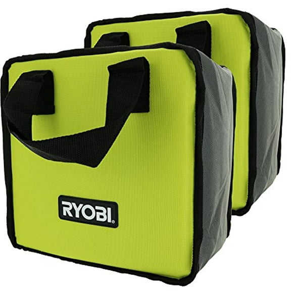 ryobi lime green genuine oem tool tote bag (2 pack) (tools not included)