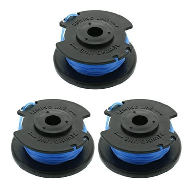 Compatible with Ryobi One+ AC14RL3A OEM .065 Line and Spool Replacement (3 Pack) - Fits 18v, 24v, 40v Cordless Trimmers, Easy to Install Pre-Wound Spools for Hours of Trimming