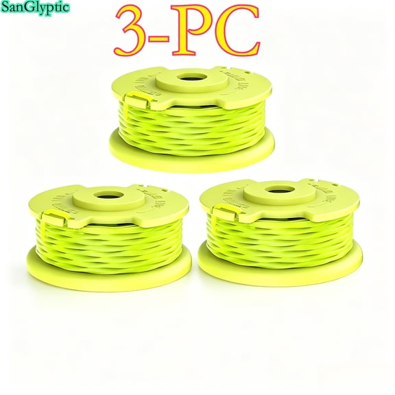 Ryobi One PLUS+ AC80RL3 OEM 0.080 Inch Twisted Line and Spool Replacement for Ryobi 18v, 24v, and 40v Cordless Trimmers