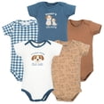 thumbnail image 1 of Hudson Baby Infant Boys Cotton Bodysuits 5-Pack, Ruff Being Cute Dog, 0-3 Months, 1 of 7