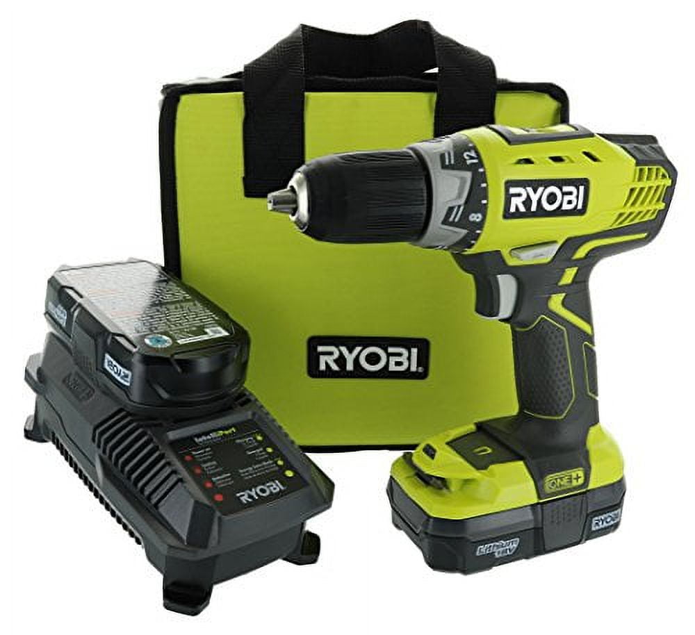 Ryobi P1811 ONE+ 18-Volt Lithium-Ion Compact Cordless Driver Drill ...