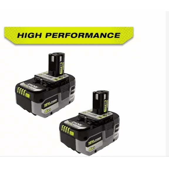 Ryobi PBP2007 One HP 18V HIGH Performance Lithium-Ion 6.0 Ah Battery 2-Pack