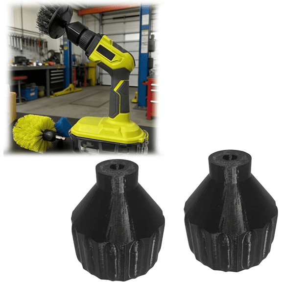 For Ryobi Power Scrubber Triangle to Hex Adapter 2 pcs Compatible with Ryobi Vortex & for P4500 Scrubbers, Converts Triangle Connector to Standard Hex Bit