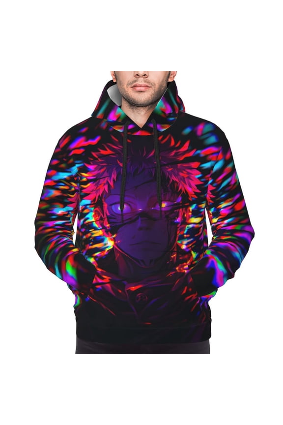 Ryomen Sukuna Yuji Itadori Hoodies For Men Hoodie Pullover Long Sleeve Hooded Sweatshirt With Pockets