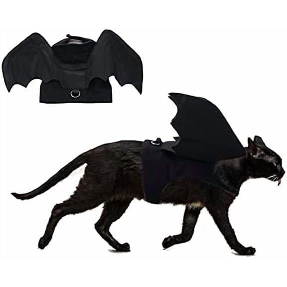 FoliumpX Bat Wings Pet Costume, Polyester Felt Cloth, Small, Halloween, Unisex, Durable, Easy to Clean, Bat Wings Costume for Small Dogs Cats