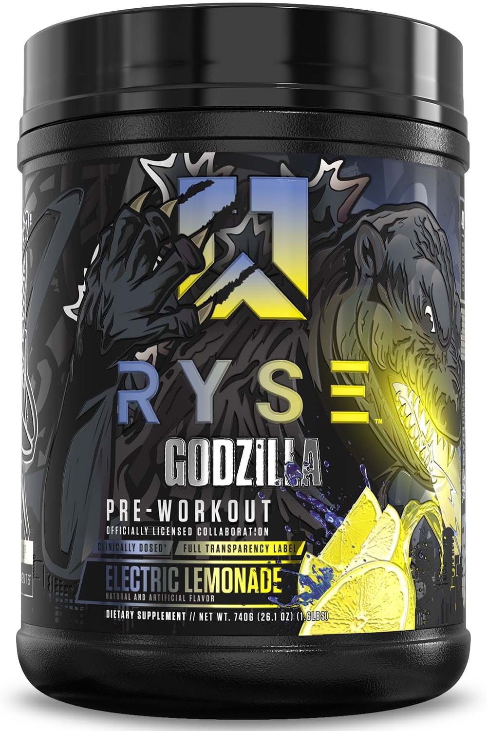 RYSE Godzilla X Noel Deyzel Pre Workout Powder - Electric Lemonade RYSE Godzilla X Noel Deyzel Pre Workout Powder - Electric Lemonade