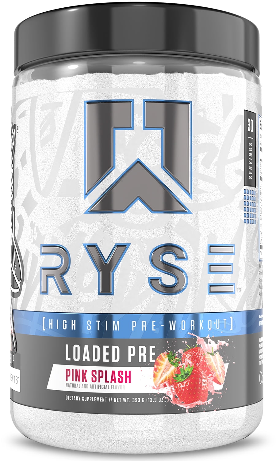 RYSE Loaded Daily Pre Workout Powder - Pink Splash - 30 Servings