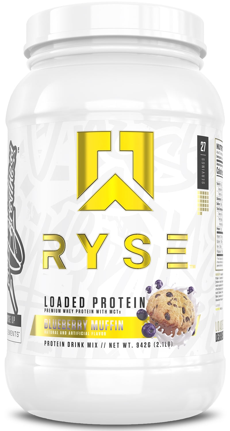 RYSE Loaded Protein Powder - Blueberry Muffin - 27 Servings (2LB)