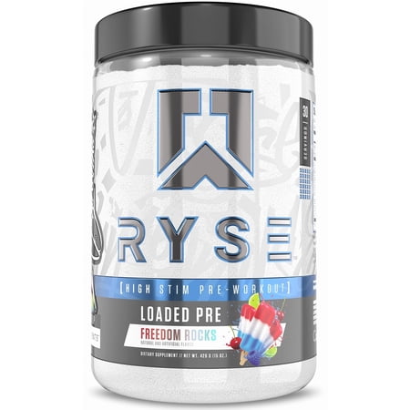 RYSE Loaded Daily Pre Workout Powder - Freedom Rocks - 30 Servings