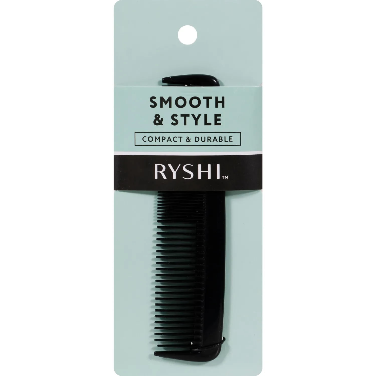 Compack Comb Ryshi Smooth & Style Compact & Durable Pocket Comb, Black, 1-Count ...