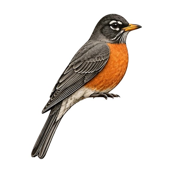 Rysoverian Wooden American Robin Door Topper Sign, Bird Inspired Door Corner Decor Gift for Bird Lovers