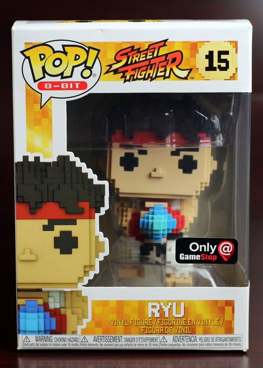  Ryu (GameStop Exc): Fun ko P o p ! 8-bit Vinyl Figurine Bundled  with 1 Video Game Theme Compatible Trading Card (015 - 22862) : Toys & Games