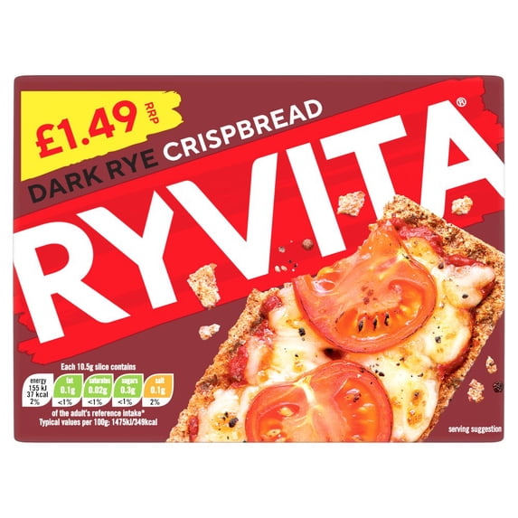 Ryvita Dark Rye Crispbread 200g (pack of 12)