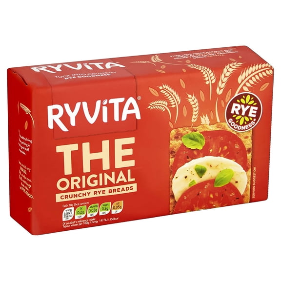Ryvita Original Crunchy Rye Crispbread 250g (Pack of 10)