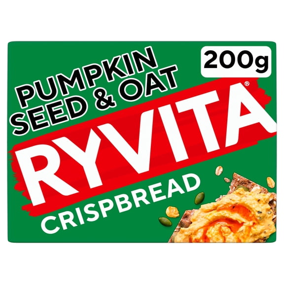 Ryvita Pumpkin Seed & Oat Crisp Bread 200G, Imported from Britain