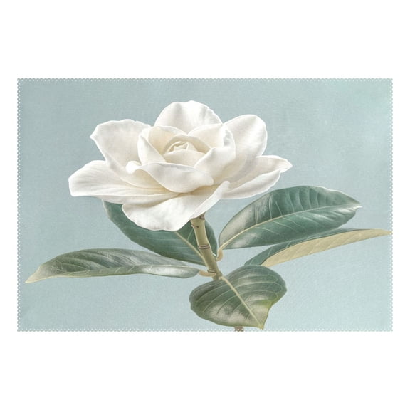 Ryvnso 1 Piece Placemats A Jasmine Flower Dining Mats Heat-Resistant Non-Slip Washable Table Mat