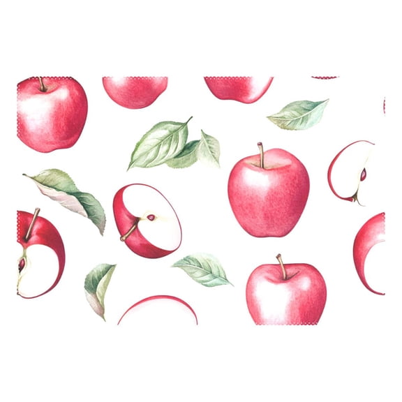 Ryvnso 1 Piece Placemats Apples Pattern Dining Mats Heat-Resistant Non-Slip Washable Table Mat