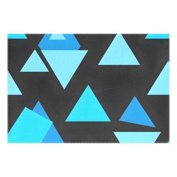 Ryvnso 1 Piece Placemats Art Geometric Triangle and Line Dining Mats Heat-Resistant Non-Slip Washable Table Mat