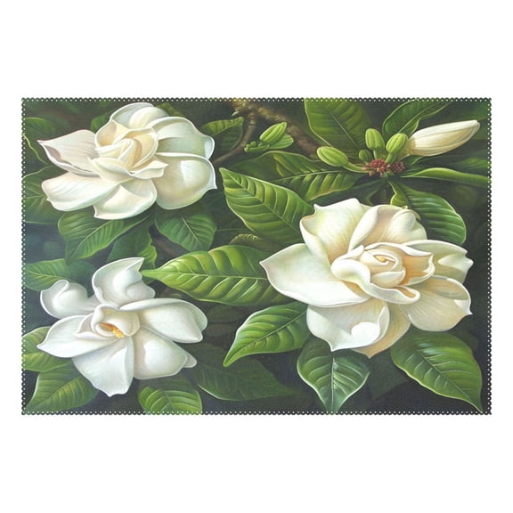 Ryvnso 1 Piece Placemats Beautiful Jasmine Flowers Blooming Dining Mats Heat-Resistant Non-Slip Washable Table Mat