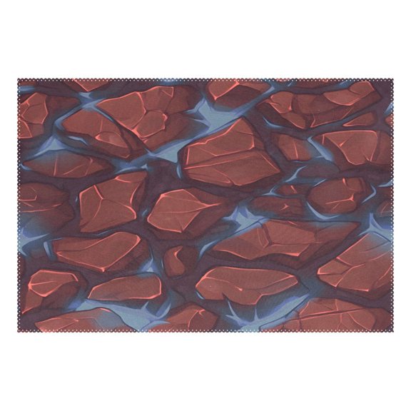 Ryvnso 1 Piece Placemats Brown Texture Stone Dining Mats Heat-Resistant Non-Slip Washable Table Mat