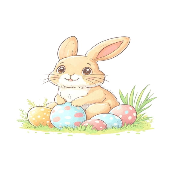 Ryvnso 1 Piece Placemats Bunny Easter Rabbit Dining Mats Heat-Resistant Non-Slip Washable Table Mat