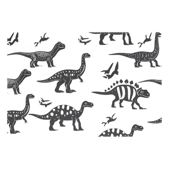 Ryvnso 1 Piece Placemats Dinosaurs Dining Mats Heat-Resistant Non-Slip Washable Table Mat