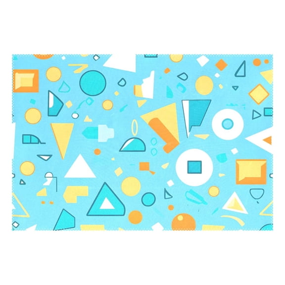 Ryvnso 1 Piece Placemats Geometrical Triangle Item Pattern Dining Mats Heat-Resistant Non-Slip Washable Table Mat