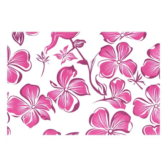 Ryvnso 1 Piece Placemats Hand Draw Flower Dining Mats Heat-Resistant Non-Slip Washable Table Mat