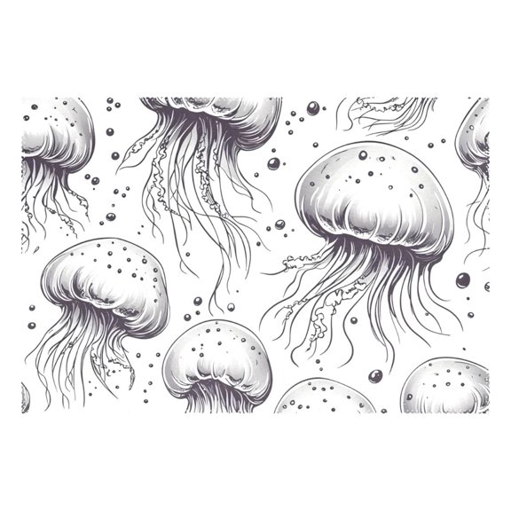 Ryvnso 1 Piece Placemats Jellyfish Dining Mats Heat-Resistant Non-Slip Washable Table Mat
