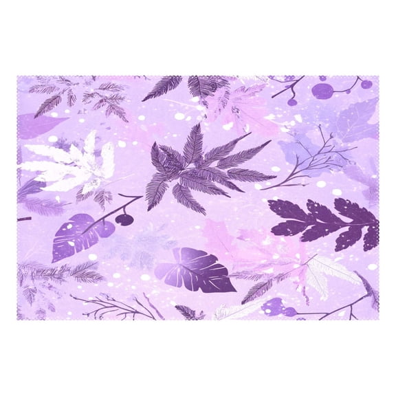 Ryvnso 1 Piece Placemats Leaves Snow Pattern Dining Mats Heat-Resistant Non-Slip Washable Table Mat