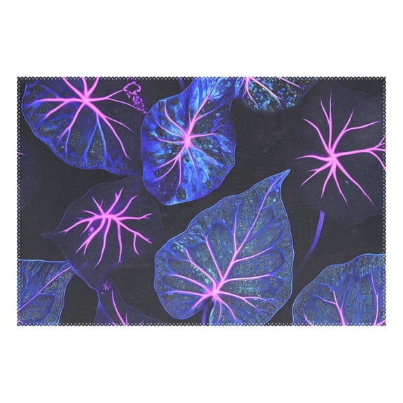 Ryvnso 1 Piece Placemats Leaves Texture Dining Mats Heat-Resistant Non-Slip Washable Table Mat