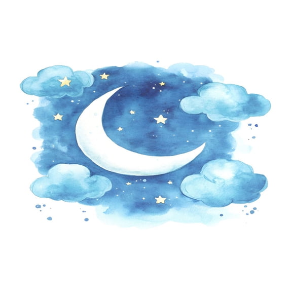 Ryvnso 1 Piece Placemats Moon Watercolor Dining Mats Heat-Resistant Non-Slip Washable Table Mat