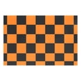 thumbnail image 1 of Ryvnso 1 Piece Placemats Orange Checkered Grid Pattern Dining Mats Heat-Resistant Non-Slip Washable Table Mat, 1 of 8