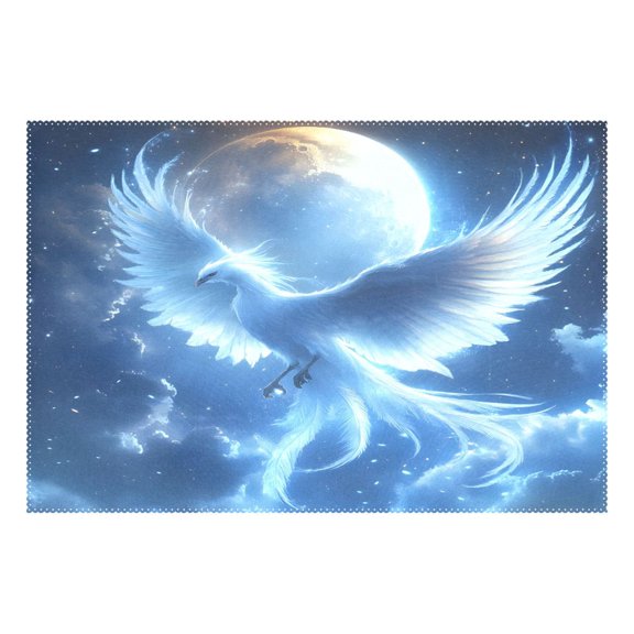 Ryvnso 1 Piece Placemats Phoenix Dining Mats Heat-Resistant Non-Slip Washable Table Mat