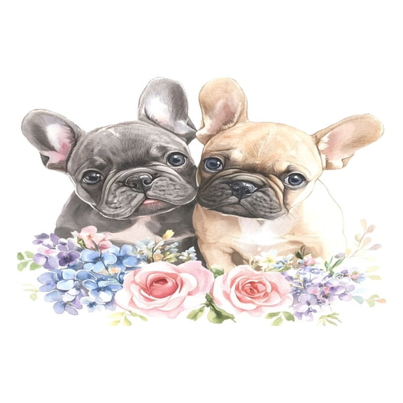 Ryvnso 1 Piece Placemats Pug Dog Flowers Dining Mats Heat-Resistant Non-Slip Washable Table Mat